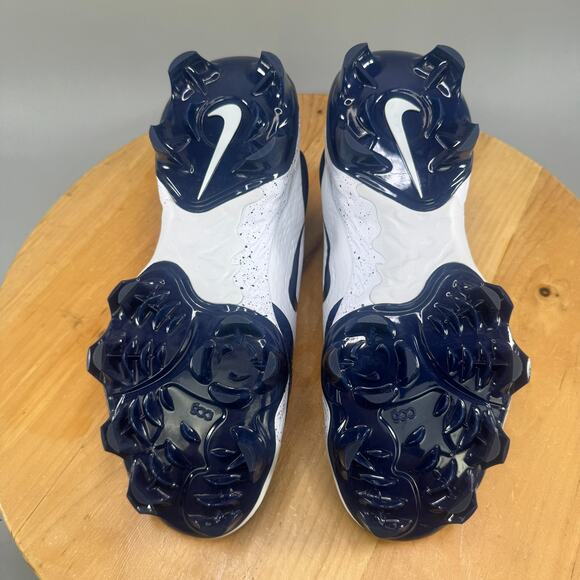Nike Huarache Elite 4 Low MCS Men Size 8.5 White Navy Baseball Cleats FD6255-107 - Picture 7 of 9